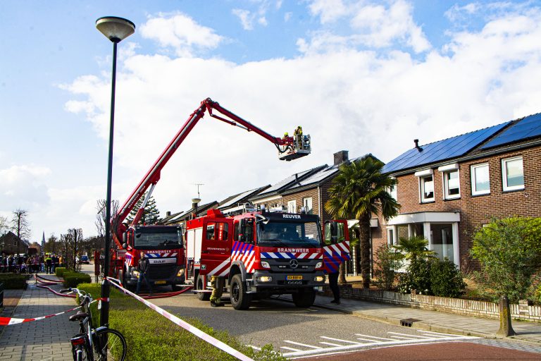 Brand op zolder van woning Industriestraat