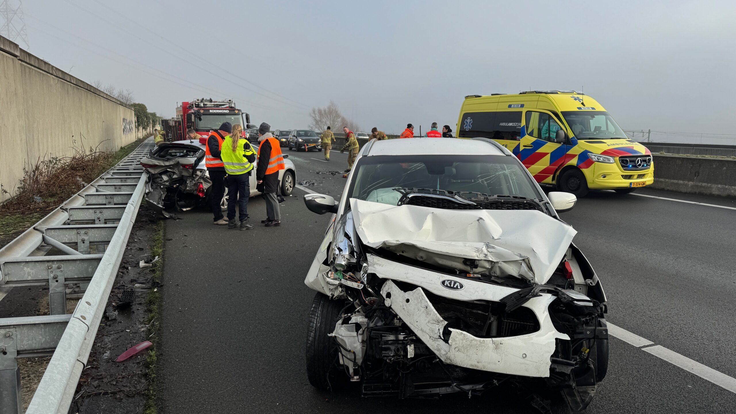 Flinke vertraging op A73 door ongevallen